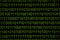 Numerical continuous code in green color, abstract web data in binary code.Programming code abstract technology developer.blurred