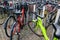 Numerous bicycles parked in the street, Copenhagen