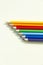 Numerous, bright pencils for drawing in an album in drawing classes