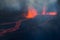 Numerous lava flows of the Piton de la Fournaise, in Reunion Island