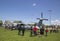 Numerous spectators around MH-60S helicopter from Helicopter Sea Combat Squadron Five during Fleet Week 2014