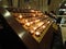 Numerous votive candles in the St. Patrick's Cathedral in New York City.