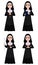 Nun cartoon character. Smiling catholic sister