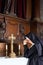 Nun in chapel