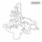 Nunavut territory outline map