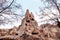 Nunnery inside volcanic rock landscape at Goreme - Cappadocia, T