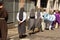 Nuns and Catholic faithful participate in the corpus christi procession in the streets of Pelourinho, Salvador, Bahia