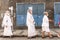 Nuns and Catholic faithful participate in the corpus christi procession in the streets of Pelourinho, Salvador, Bahia