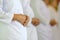 Nuns, female priests walking meditation in prayer