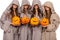 Nuns with halloween pumpkins