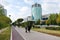 Nur-Sultan / Kazakhstan - 10.02.2020 : People walk along the sidewalk in the Central part of the capital