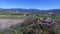 Nuraghe in Sardinia seen with drone