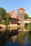 Nuremberg cityscape. View on Weinstadel and Wasserturm in old city Nuremberg, Germany