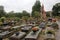 Nuremberg, Germany - August 27, 2023: Historical Johannisfriedhof cemetery, with graves of Albrecht Durer, Ludwig Feuerbach and