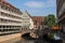 Nuremberg, Germany - August 29, 2018: A look at old houses and rooftops in the city center