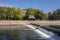 Nuremberg / GERMANY - September 17, 2018: Picturesque view of river Pegnitz in Nuremberg with water reflections