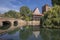 Nuremberg / GERMANY - September 17, 2018: Weinstadel and Maxbrucke one of the most picturesque part of Nuremberg