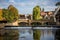 Nuremberg, Max Bruke Bridge over the Pegnitz River. Franconia, Germany