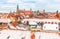 Nuremberg (Nuernberg), Germany-aerial view -snowy old town