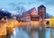 Nuremberg town, Germany, The riverside of Pegnitz river