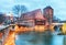 Nuremberg town - The riverside of Pegnitz river, Germany