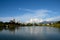 Nuri Geli lake May 6 park with buildings skyline and fountain central Batumi Georgia