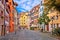 Nurnberg. Famous Weissgerbergasse historic street in Nuremberg old town view