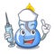 Nurse alcohol burner character cartoon