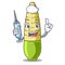 Nurse baby corn isolated with the mascot