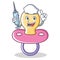 Nurse baby pacifier character cartoon