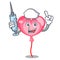 Nurse ballon heart character cartoon