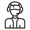 Nurse call center icon, outline style