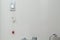 Nurse call in a toilet for patient pull the rope or press the button for help. Emergency pull or push button for patients to call