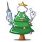 Nurse Christmas tree character cartoon