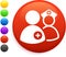 Nurse and dcotr icon on round internet button