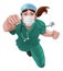 Nurse Doctor Woman Super Hero Medical Concept