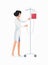 Nurse with Dropper Icon Vector Illustration