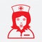 Nurse Face emotion Icon Illustration sign design