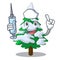 Nurse firs with snow on character tree