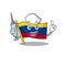 Nurse flag colombia isolated in the cartoon