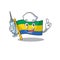 Nurse flag gabon flown on mascot pole