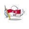 Nurse flag indonesia hoisted on cartoon poles