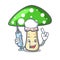 Nurse green amanita mushroom character cartoon