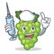 Nurse green grapes character cartoon