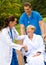 Nurse greeting patient