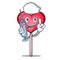 Nurse heart lollipop character cartoon