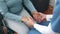 Nurse, holding hands and support patient in wheelchair, trust and medical help, empathy and kindness. Closeup, caregiver