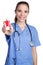 Nurse Holding Inhaler