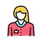 nurse homecare service color icon vector illustration