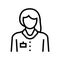 nurse homecare service line icon vector illustration